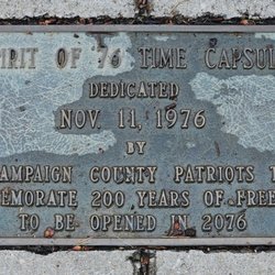 West Side Park - Plaque near fountain, 100yr old time capsule. pretty cool!