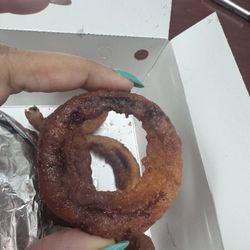 The Burger Den - Burnt onion rings