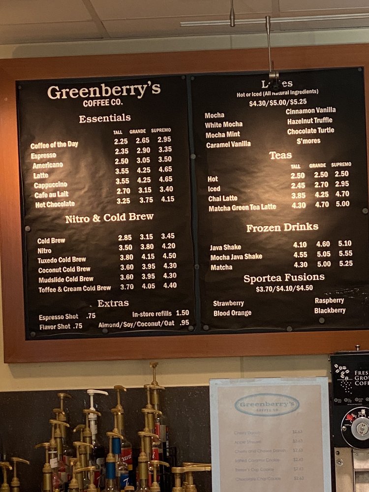 GREENBERRY’S COFFEE MARTHA JEFFERSON HOSPITAL Updated September