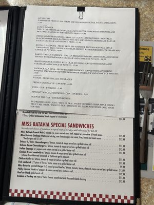 Menu photo 2 Miss Batavia Diner Batavia, NY