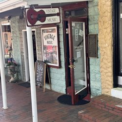Vintage Musical Instruments - Front door to the upstairs shop.