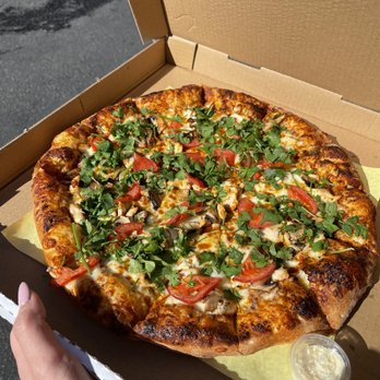 Thai Curry Pizza - tom yum pizza - Pizza Near Me - Long Beach, California Thai Curry Pizza - tom yum pizza - Pizza Near Me - Long Beach, California