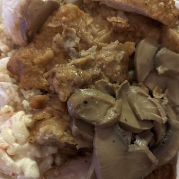 Loco Moco Drive Inn - mushroom chicken - bland mushy disgusting - Hawaiian Near Me - Honolulu, Hawaii