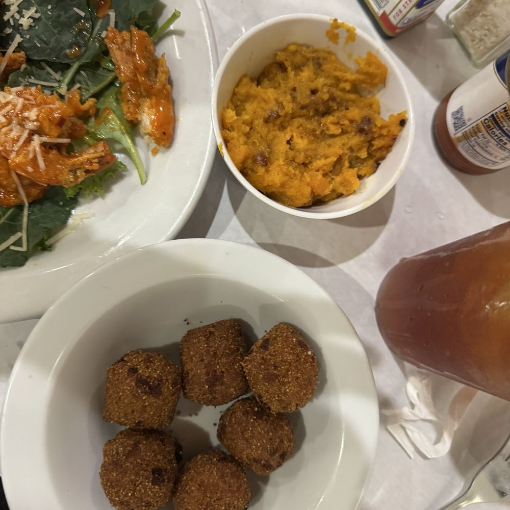 Bozos Too - Sweet potato casserole and hush puppies - Seafood Near Me - Pascagoula, Mississippi Bozos Too - Sweet potato casserole and hush puppies - Seafood Near Me - Pascagoula, Mississippi