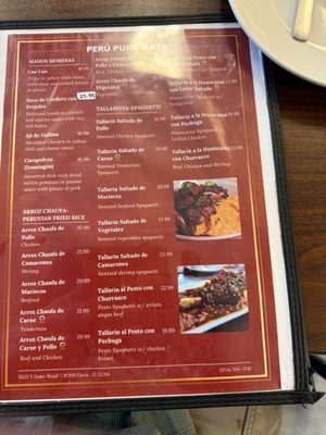 Menu photo 2 Peru Puro Sabor Davie, FL