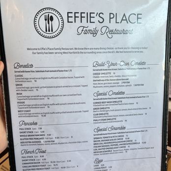 Effie's Place - breakfast menu - Breakfast & Brunch Near Me - West Hartford, Connecticut Effie's Place - breakfast menu - Breakfast & Brunch Near Me - West Hartford, Connecticut