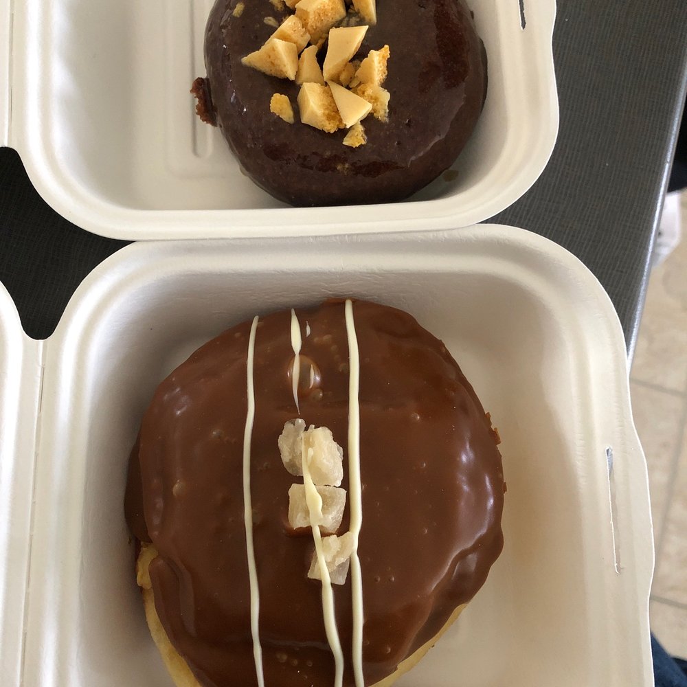 Fuzion Donuts - Pina colada and sponge toffee donut - Donuts Near Me - Edmonton, Alberta
