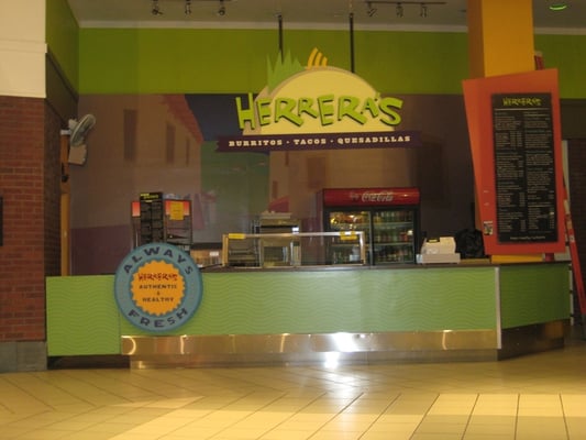 Photo of Herrera's Burritos - Boston, MA, US. I got yelled at for this because you're not allowed to take pics in City Place at night