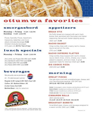 Menu photo 3 Happy Joe's Ottumwa, IA