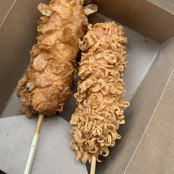 STIX - Cornflakes and Ramencheese Corndog - Hot Dogs Near Me - San Francisco, California STIX - Cornflakes and Ramencheese Corndog - Hot Dogs Near Me - San Francisco, California