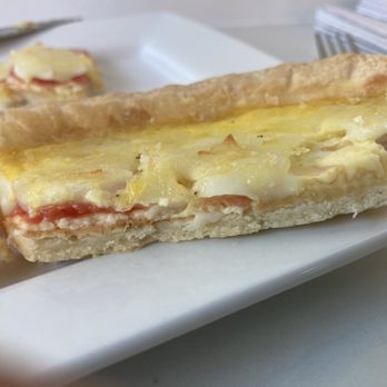 Sydney Providence - I think this is supposed to be quiche, it was pie crust with a slice of tomato and a slice of potato on it. - Coffee & Tea Near Me - Providence, Rhode Island