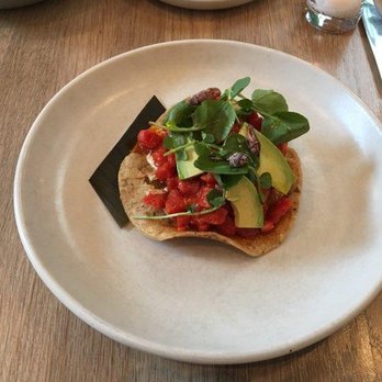 Oxomoco - Beef tartare... Is that grasshopper?...um yes indeed - Mexican Near Me - Brooklyn, New York