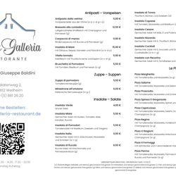 La Galleria - Neues Menü Seite 1