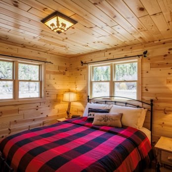 The Cabins at Rock Creek - The bedrooms have super comfy bedding. - Fishing Near Me - Philipsburg, Montana The Cabins at Rock Creek - The bedrooms have super comfy bedding. - Fishing Near Me - Philipsburg, Montana