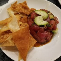 Ahi poke. Too sweet with way too much sauce.