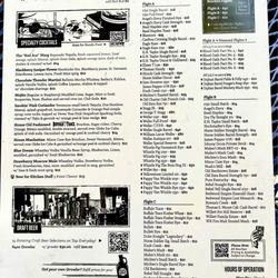 Drink menu