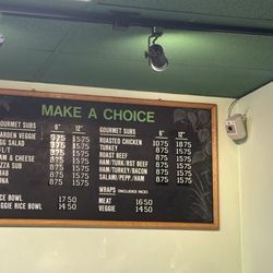 Sub Garden - Menu