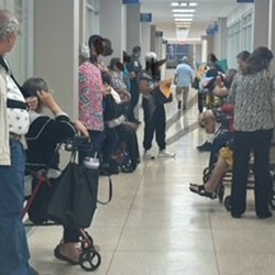 Mayaguez Medical Center - People needing medical attention in hallways