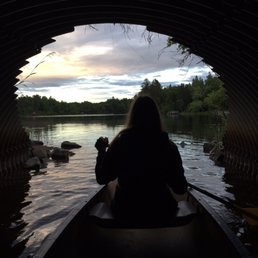Canoeing on the lake