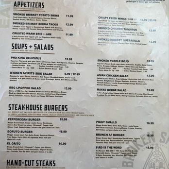 Broken Spirits Distillery - Front of Menu - Distilleries Near Me - Long Beach, California