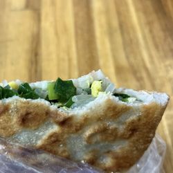NY Go Go Fast Food - Chive and egg pancake pocket