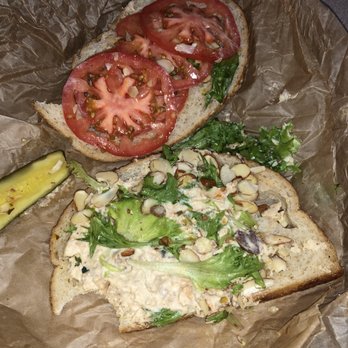 Panera Bread - "Chicken" salad sandwich. Either they accidentally used tuna or the chicken went rancid. - Salad Near Me - Mansfield, Texas Panera Bread - "Chicken" salad sandwich. Either they accidentally used tuna or the chicken went rancid. - Salad Near Me - Mansfield, Texas