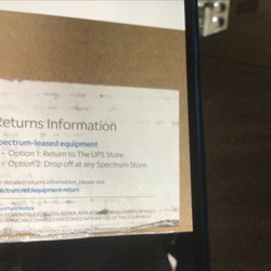 Spectrum - They don't accept in store returns