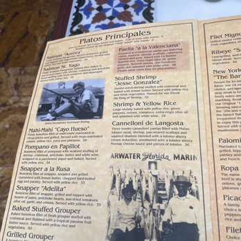 The Columbia - Menu - Spanish Near Me - St Augustine, Florida