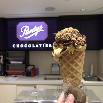 Purdys Chocolatier - Salty Caramel Truffle Cone Dipped in Chocolate and Almonds - Chocolatiers & Shops Near Me - Toronto, Ontario