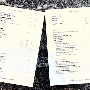 Haan Coffee - 12.23.22 Menu - Coffee Roasteries Near Me - Orlando, Florida Haan Coffee - 12.23.22 Menu - Coffee Roasteries Near Me - Orlando, Florida