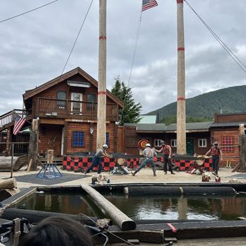 Great Alaskan Lumberjack Show - Stage area - Performing Arts Near Me - Ketchikan, Alaska Great Alaskan Lumberjack Show - Stage area - Performing Arts Near Me - Ketchikan, Alaska