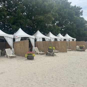 SplashDown Beach - The cabanas that are supposed to be included in the birthday package - Amusement Parks Near Me - Fishkill, New York