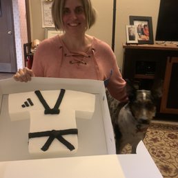 Me and my custom black belt cake Me and my custom black belt cake