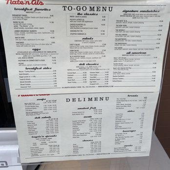 Nate'n Al's - Menu (Aug 2020) - Delis Near Me - Beverly Hills, California