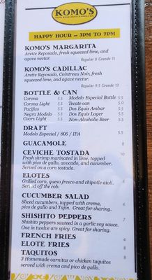 Menu photo 8 Komo's Cocina Long Beach, CA