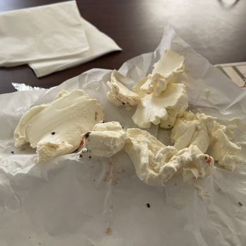 Ideology Coffee - The amount of cream cheese scraped off today. There was still a generous amount on the actual bagel! - Coffee & Tea Near Me - Glendale, California Ideology Coffee - The amount of cream cheese scraped off today. There was still a generous amount on the actual bagel! - Coffee & Tea Near Me - Glendale, California