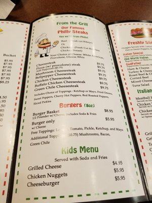 Menu photo 5 Philly Steaks Albuquerque, NM