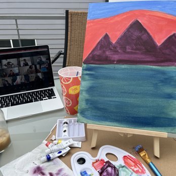 Paint the Town - background done... - Paint & Sip Near Me