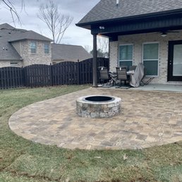 Finished Dublin cobblestone patio Finished Dublin cobblestone patio