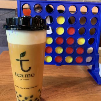 Teamo Tea Cafe - Thai Bubble Tea/ Milk Tea, w/coconut milk & coconut cream foam - Desserts Near Me - Sandy Springs, Georgia