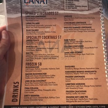 Lanai - Drinks - Bars Near Me - St. Thomas, Virgin Islands