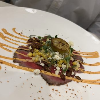 Rainbow Lodge - North American Bison Carpaccio - New American Near Me - Houston, Texas