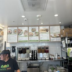 Health Nut - Menu and nicest lady at cashier