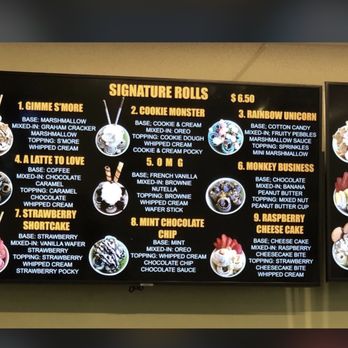 Cool Spot - Signature rolls: #1-9 - Ice Cream & Frozen Yogurt Near Me - Boynton Beach, Florida