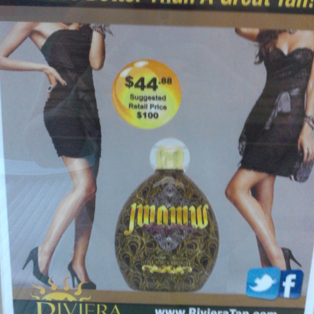 Riviera Tanning Spa - Always has great monthly deals! This is actually my new lotion it smells amazing and helps you get dark faster :) Streak free - Skin Care Near Me - Broken Arrow, Oklahoma Riviera Tanning Spa - Always has great monthly deals! This is actually my new lotion it smells amazing and helps you get dark faster :) Streak free - Skin Care Near Me - Broken Arrow, Oklahoma
