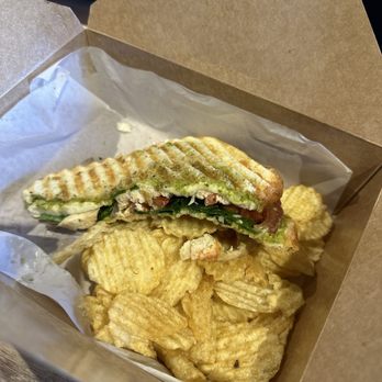 Atlas Coffee - Chicken pesto panini - Coffee & Tea Near Me - Centennial, Colorado Atlas Coffee - Chicken pesto panini - Coffee & Tea Near Me - Centennial, Colorado