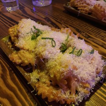 Maipai - Garlic Parm Fries with gochujang butter - Tiki Bars Near Me - Hamilton, Ontario Maipai - Garlic Parm Fries with gochujang butter - Tiki Bars Near Me - Hamilton, Ontario