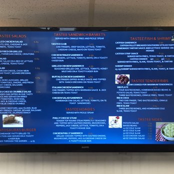 Tastee Chick - a menu on the wall - Chicken Wings Near Me - Eatonton, Georgia Tastee Chick - a menu on the wall - Chicken Wings Near Me - Eatonton, Georgia