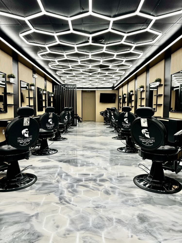 Trim Luxury Barbershop Logo