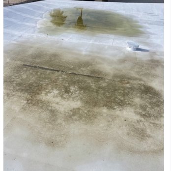 Valley Urethane Foam Roofing - Pooling on roof (before) - Roofing Near Me - Cathedral City, California
